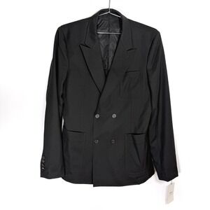 AMI Alexandre Mattiussi Black Double Breasted Blazer 48 FR / 38 US -‎ $1,150 NWT